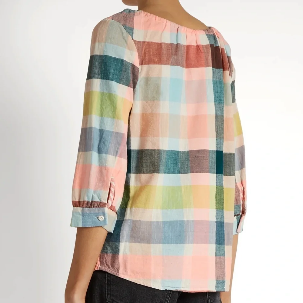 Ace & Jig Cotton Checked Rosa Top in Crown - Picture 6 of 6